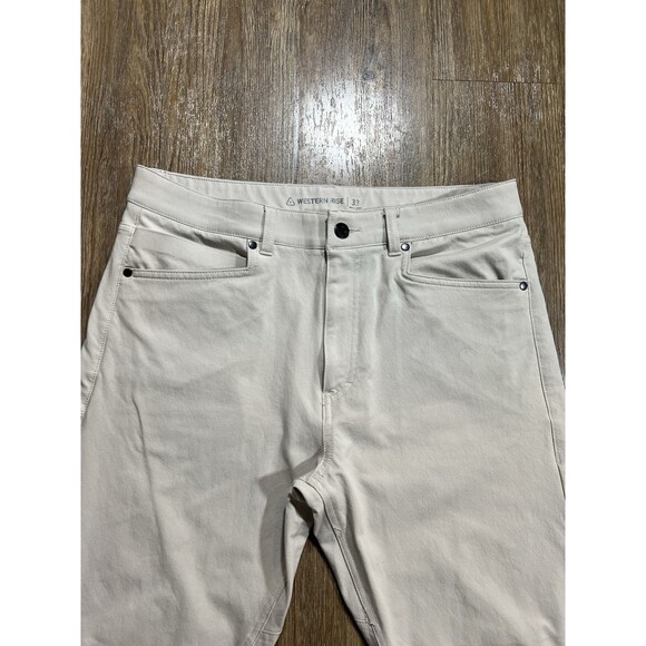 Western Rise Pants Mens 33 Gray 5 Pocket Diversion Stretch Canvas Chino 33x32 - Picture 3 of 11